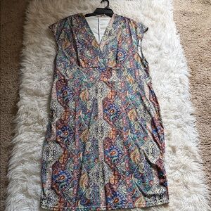 SHEIN Multicolor Paisley Midi Dress
